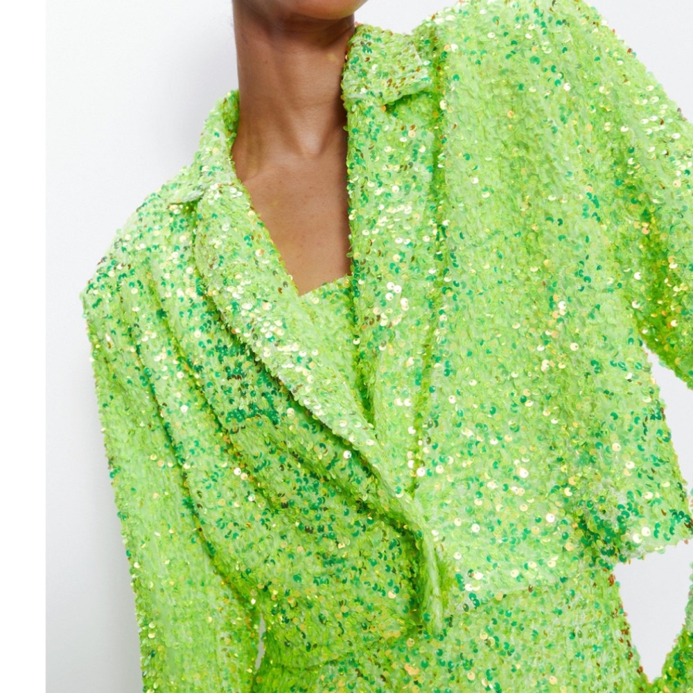 Sequin Cropped Blazer